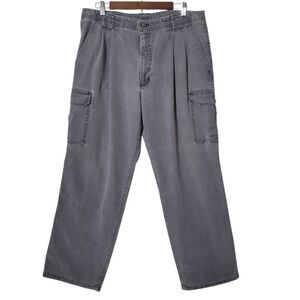 VTG Woolrich Pants Size 34x28 Cargo Cotton Distressed Hemmed Mens